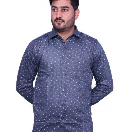Steel Grey Printed Shirt