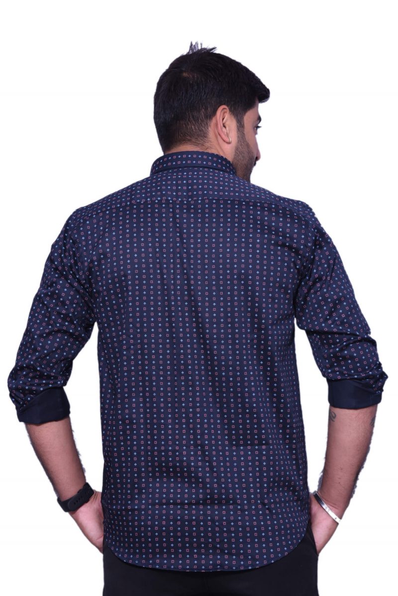 Navy Blue Printed