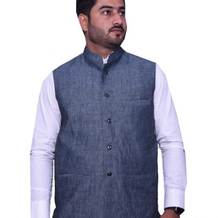 Grey plain modi jacket
