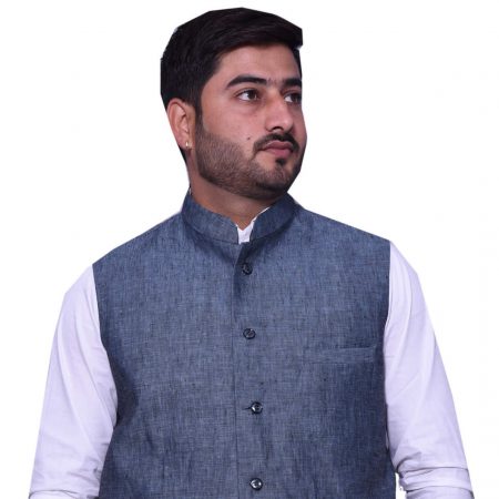 Grey plain modi jacket