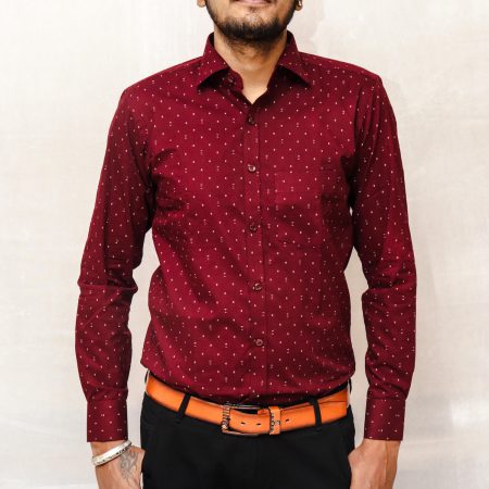 Maroon Printed